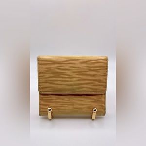Authentic Yellow Epi Leather Louis Vuitton Wallet.